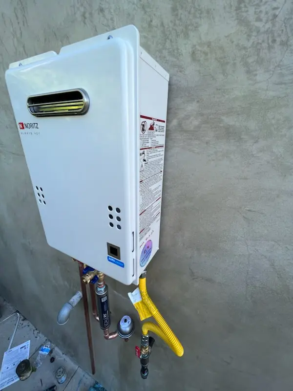 Tankless water heater installation for Overlook homes